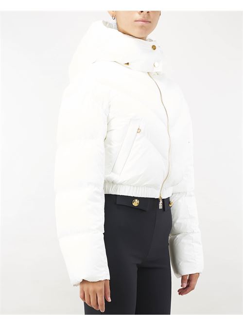 Cropped down jacket in shiny nylon Elisabetta Franchi ELISABETTA FRANCHI | Jacket | PI73D46E2360